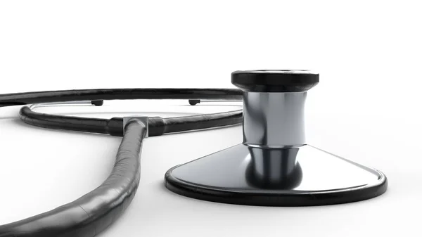 Stethoscope. Medical instrument used in medical diagnostics. 3d illustration — Stock Photo, Image