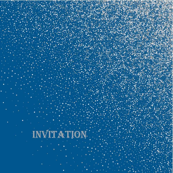Abstract background with silver glitter on a blue background. Подходит для оформления брошюр, приглашений, VIP-карт  . — стоковый вектор