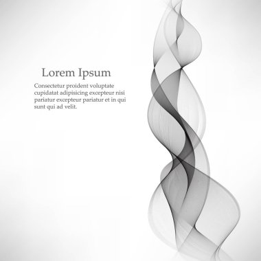 Bir sürü gri çizgi dalgası. İzole edilmiş beyaz arkaplan üzerindeki soyut dalgalı çizgiler.