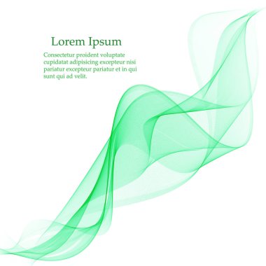 Soyut vektör arkaplanı, broşür, web sitesi, broşür tasarımı için yeşil dalgalı satırlar.
