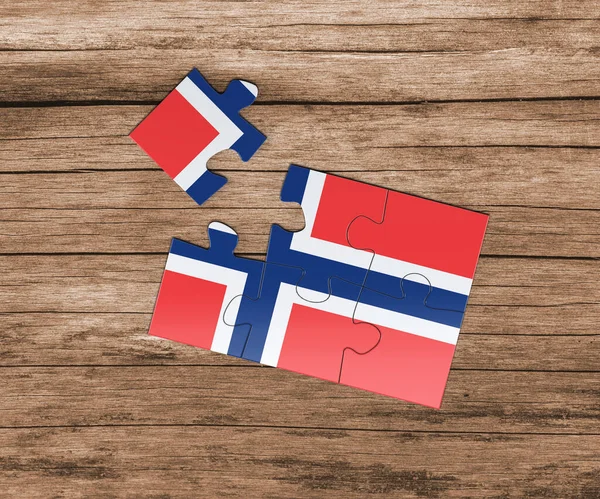 Bandera Nacional Bouvet Islands Rompecabezas Falta Una Pieza Concepto Peligro — Foto de Stock