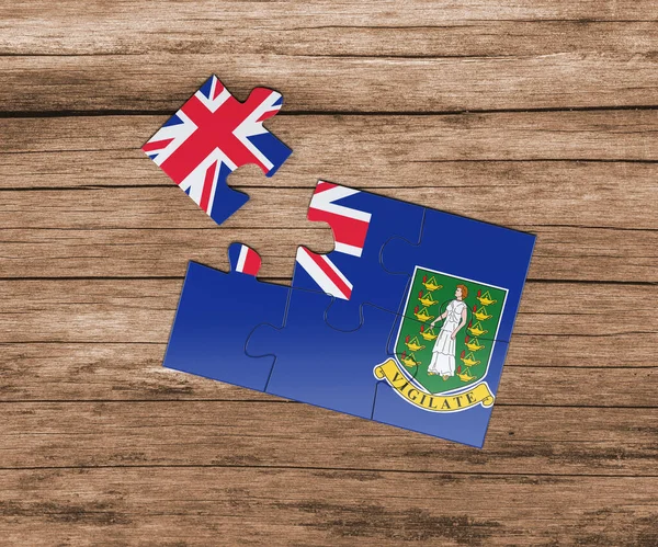 Bandera Nacional Las Islas Vírgenes Británicas Rompecabezas Falta Una Pieza — Foto de Stock