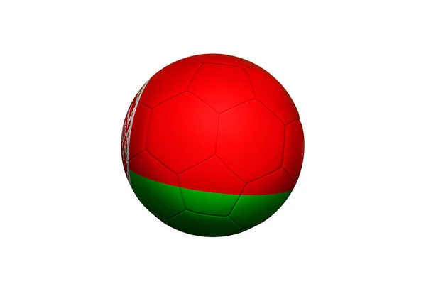 Belarus Flag Ball Corner Kick Position Soccer Field Background National — Stock Photo, Image