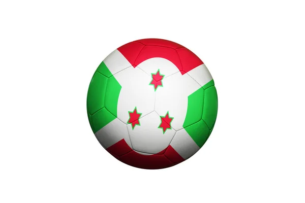 Bandera Burundi Posición Patada Esquina Fondo Del Campo Fútbol Tema — Foto de Stock