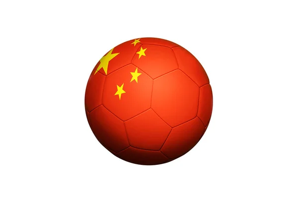 Bandera China Posición Patada Esquina Fondo Del Campo Fútbol Tema — Foto de Stock