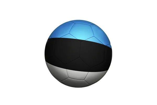 Estland Vlag Bal Hoek Kick Positie Voetbalveld Achtergrond Nationaal Voetbal — Stockfoto