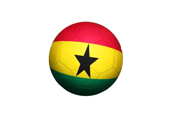 Bandera Ghana Posición Patada Esquina Fondo Del Campo Fútbol Tema — Foto de Stock