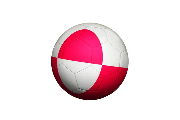 Greenland Flag Ball Corner Kick Position Soccer Field Background National — Stock Photo, Image