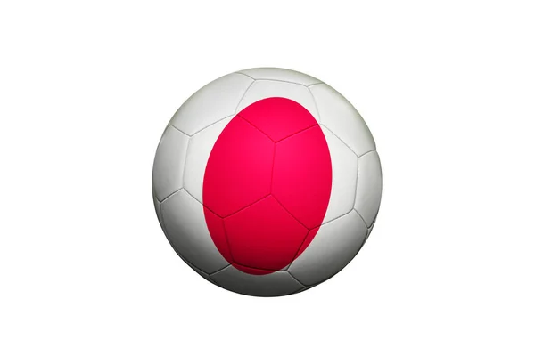 Bandeira Japão Bola Posição Chute Canto Fundo Campo Futebol Tema — Fotografia de Stock