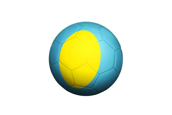Palau Vlag Bal Hoek Kick Positie Voetbalveld Achtergrond Nationaal Voetbal — Stockfoto