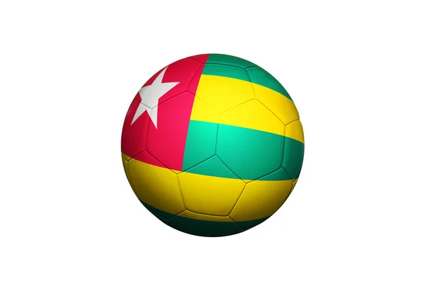 Bandera Togo Posición Patada Esquina Fondo Del Campo Fútbol Tema — Foto de Stock