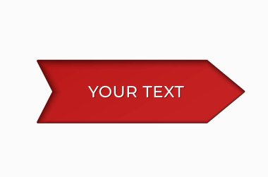 3d arrow template. red arrow vector design element with text
