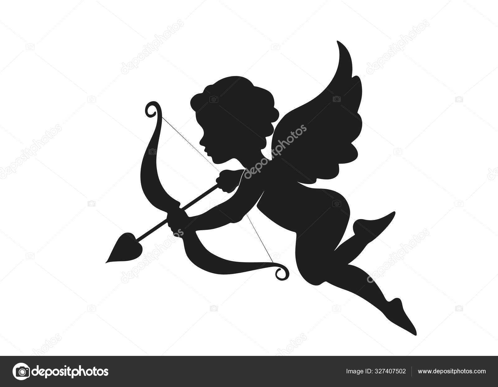 Cupidon à La Saint Valentin Ange Cupidon Avec Arc Et Flèche Flèche Damour  Tir De Cupidon