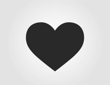 Kalp ikonu. Aşk ve sevgililer günü sembolü. Sevgililer Günü Tasarım Ögesi.