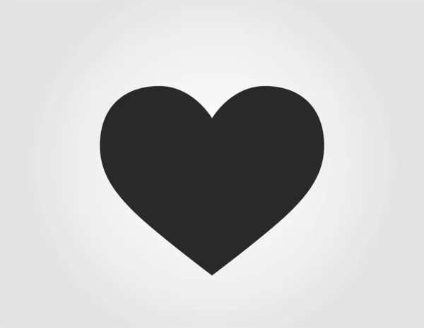 Kalp ikonu. Aşk ve sevgililer günü sembolü. Sevgililer Günü Tasarım Ögesi. — Stok Vektör