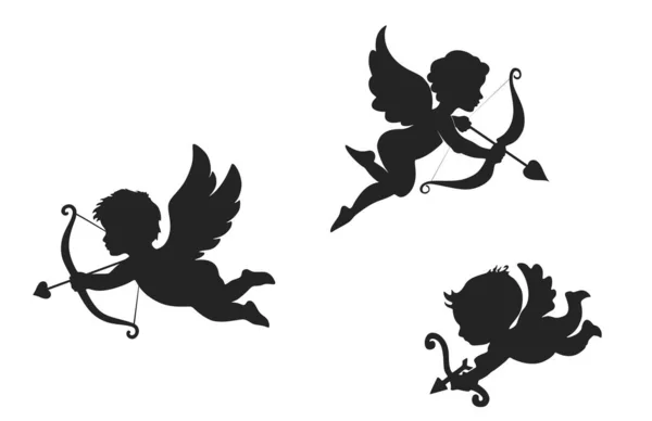 Set of cupid icon. wedding and valentine's day design element — 스톡 벡터