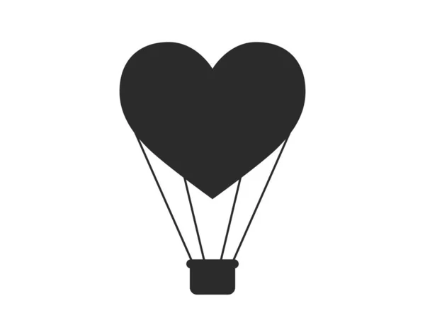 ハートエアバルーンアイコン。愛の象徴だバレンタインデザインの要素は — ストックベクタ