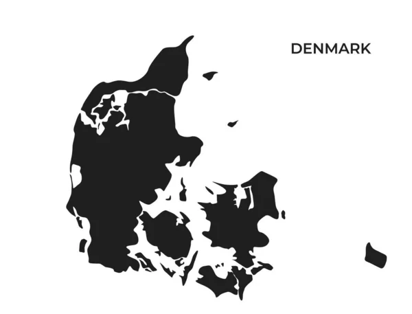 Dánia térkép ikonja. az európai ország elszigetelt vektorföldrajzi sablonja — Stock Vector