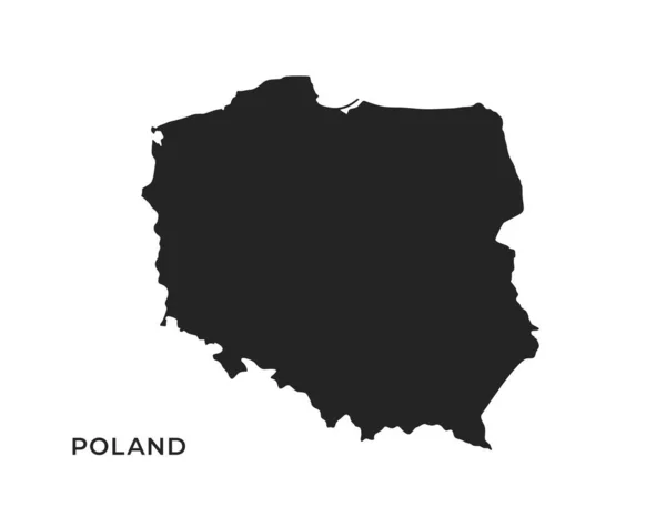 Lengyelország térkép ikonja. az európai ország elszigetelt vektorföldrajzi sablonja — Stock Vector