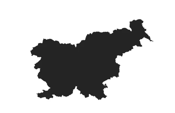 Значок карты Словении. изолированный векторный географический шаблон европейской страны — стоковый вектор