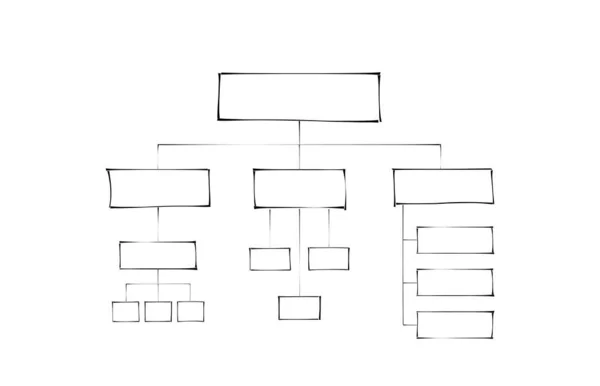 boş metin kutularıyla iş hiyerarşisi ve yapı bilgi akışı şablonu. grafik vektör resmi