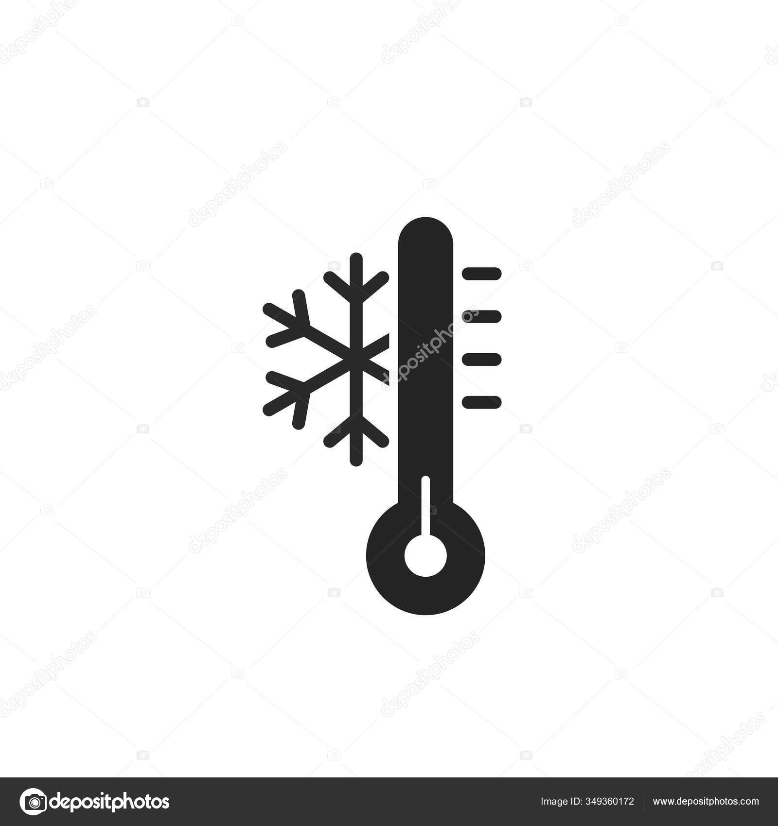 Image vectorielle Symbole Température Froide Dans Design Plat Simple Icône  Thermomètre Signe par ©nm09 - 349360172, image size:1600x1700