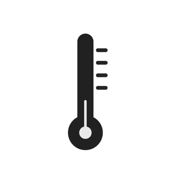 Icona Del Termometro Simbolo Della Temperatura Semplice Design Piatto Previsioni — Vettoriale Stock