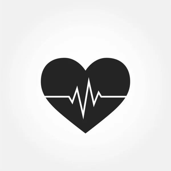 Ícone Batimento Cardíaco Elemento Design Médico Cardio Símbolo Pulso Imagem — Vetor de Stock