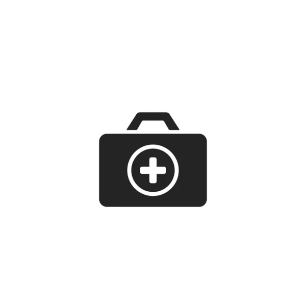 Ícone Caso Médico Vetor Isolado Símbolo Kit Primeiros Socorros Elemento — Vetor de Stock
