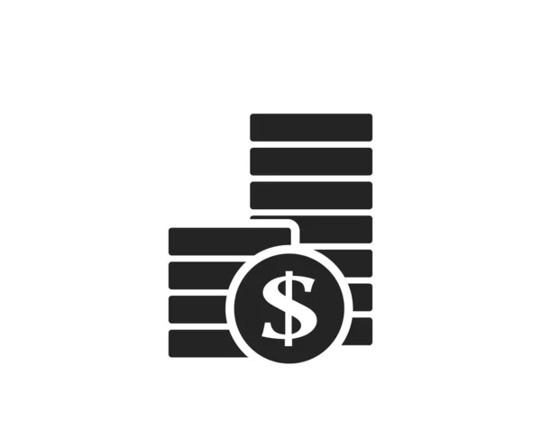 Иконка Монетами Обособленные Векторные Финансы Денежный Символ Простой Элемент Инфографического — стоковый вектор