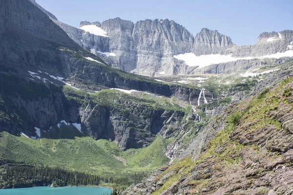 Grinnell Glacier stezka - Národní Park Glacier — Stock fotografie