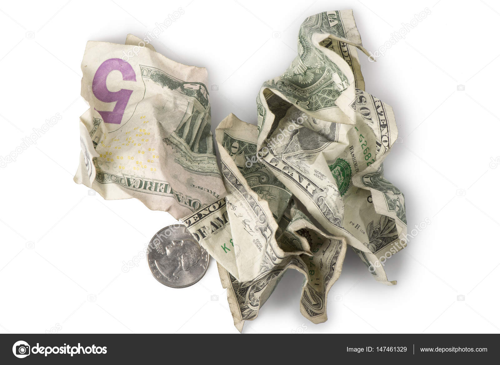 最低工资-皱巴巴的条例草案——图库图片© icemanj #147461329