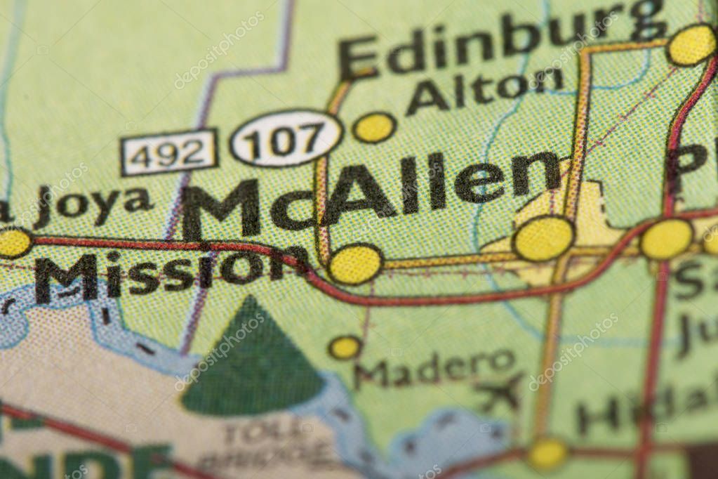 McAllen, Texas on map — Stock Photo © icemanj #157009802