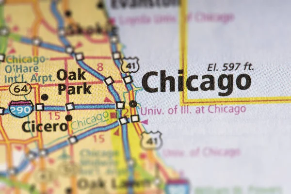 Chicago, Illinois on map