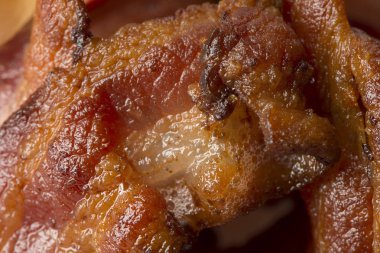 Closeup pişmiş domuz pastırması
