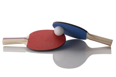 Gösterilen tüm Raket topu iki ping pong Palalar arasında