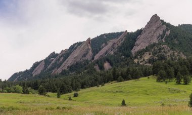 Flatiron Manzarası, Boulder, Colorado, ABD.