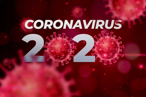 Coronavirus 2020 kelime kan üzerinde yüzen virüsler