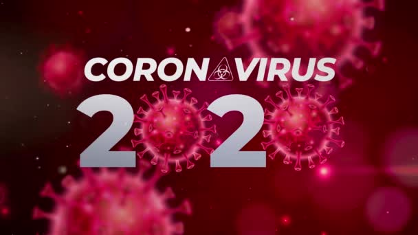 Coronavirus Palabra Que Flota Con Virus Sangre — Vídeos de Stock