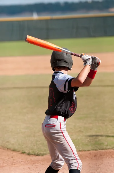 American teen baseball batter — Stockfoto