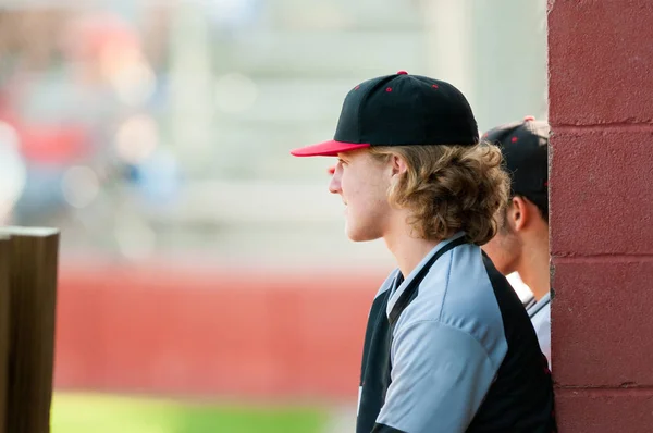 Perfil del jugador de béisbol de secundaria — Foto de Stock