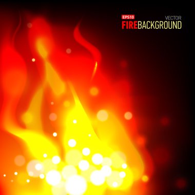 Sunum için ateşle arka plan.