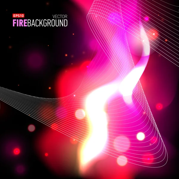 Fondo abstracto con fuego para presentación . — Vector de stock