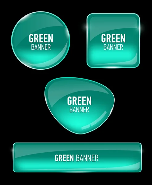 Set of glass banners for your design. — Stock Vector