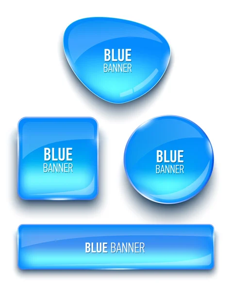 Conjunto de banners de vidrio para su diseño . — Vector de stock