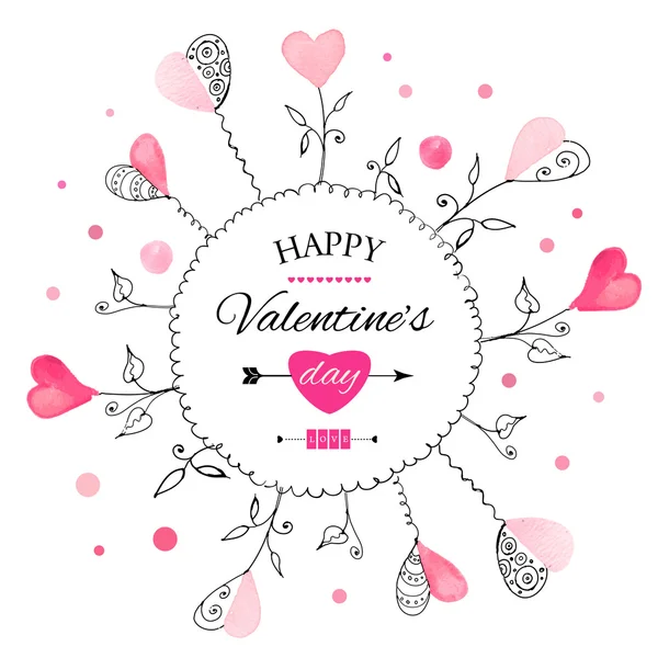 Postcard for Valentine s day — Stock Vector