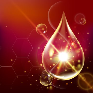 Kollajen Serum ve Vitamin arka plan kavramı cilt bakımı kozmetik.