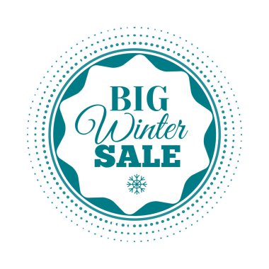 Kış satış etiket. Rozeti. Logo kış satış.