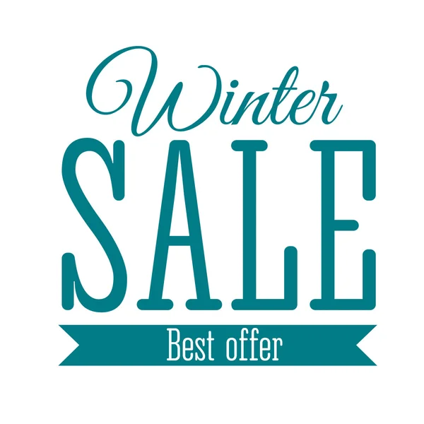 Winter sale label. Badge. Logotype of winter sale.