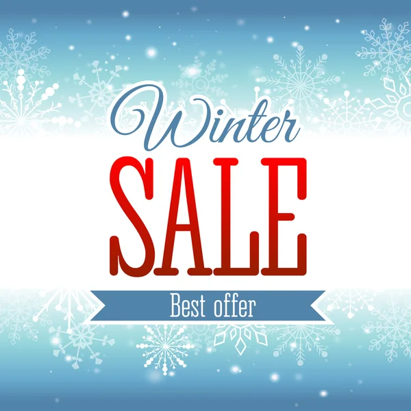 Kış satış poster. Vektör çizim.